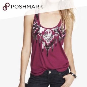 NWOT Express Aztec Sequin tank